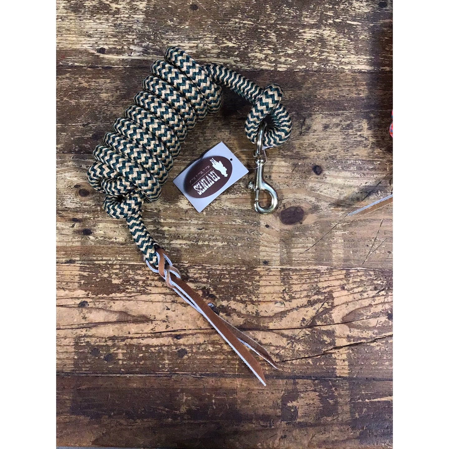 Irvine Cowboy Lead 9 ft 5/8" Lead w/Brass Plated Bolt Snap MIX COLOURS