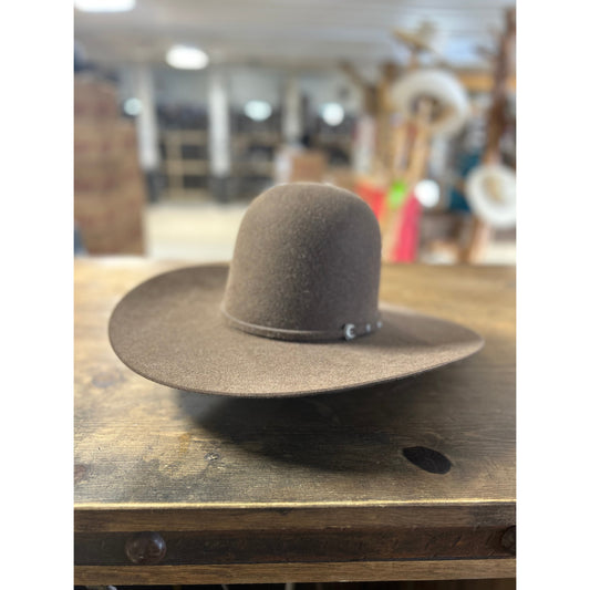 Rodeo King 10X Open Crown Felt Western Hat - Hickory