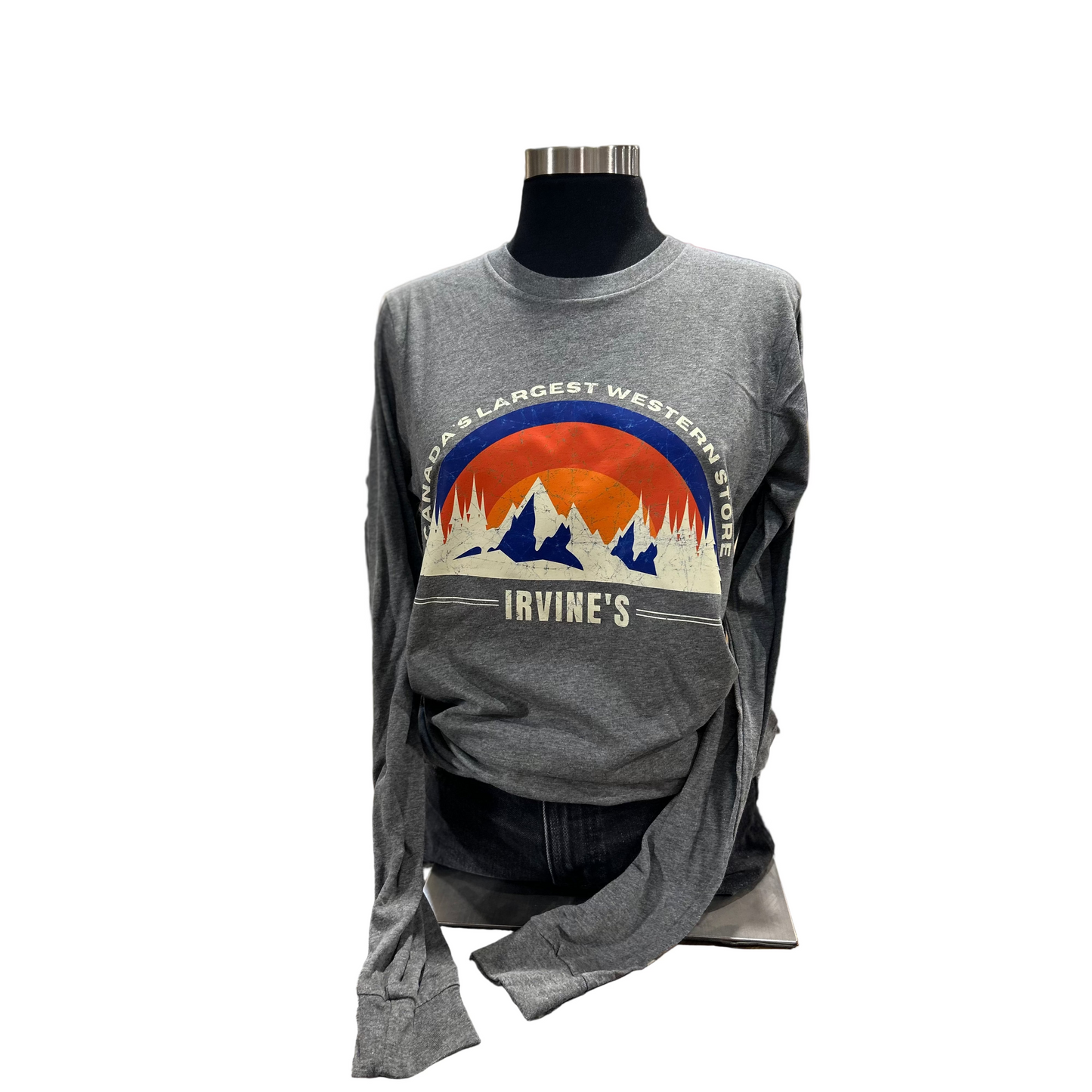 Irvine Unisex Long Sleeve "Canada's Largest" T-Shirt - Deep Heather