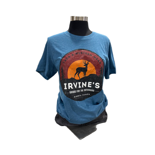 Irvine Unisex Short Sleeve "Goods For The Outdoors" T-Shirt - Heather Deep Teal