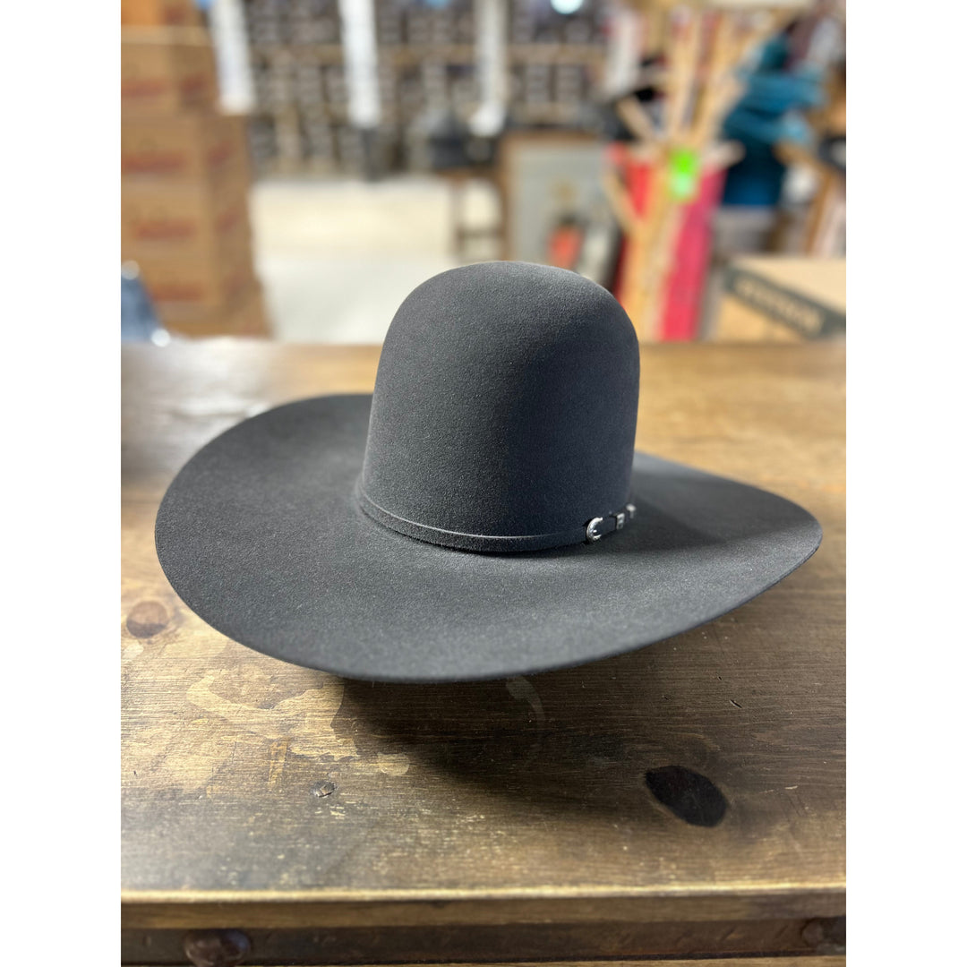 Rodeo King 10X Open Crown Felt Western Hat - Charcoal - Irvine Tack &amp; Western Wear