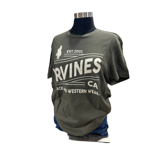 Irvine Unisex Short Sleeve Logo Tee - Olive