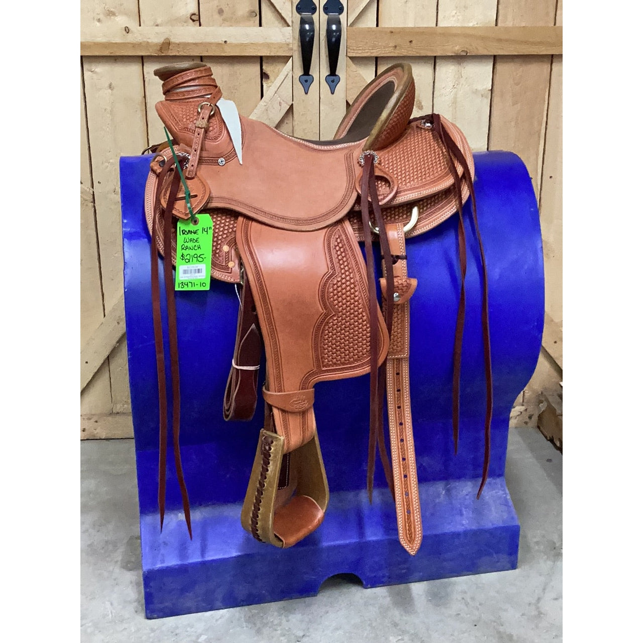 Irvine  14" Wade Ranch Saddle - 3/4 Combo Tooling Inlay Seat