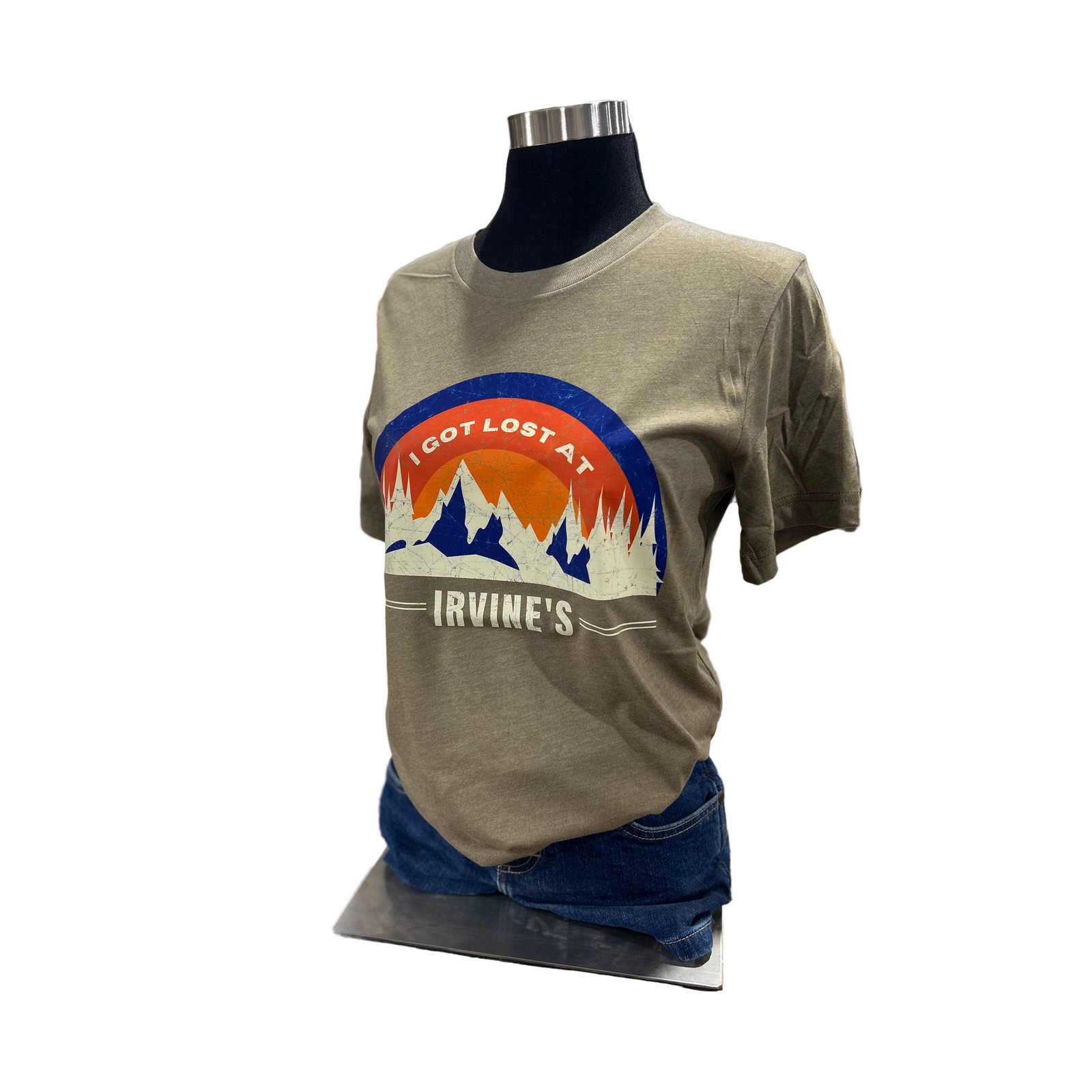Irvine Unisex Short Sleeve Mountain T-Shirt  - Heather Olive - Irvine Tack & Western Wear