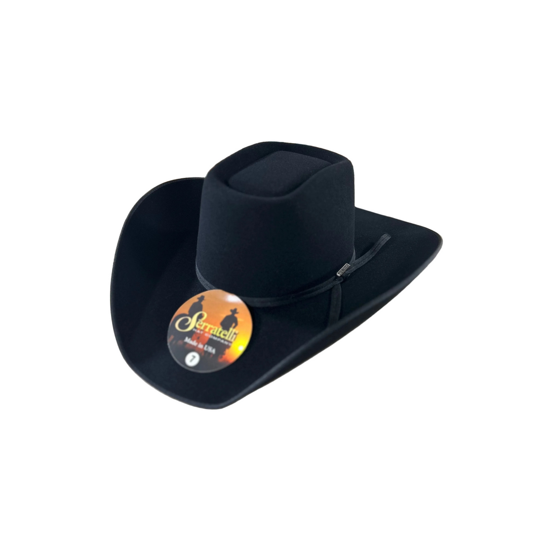 Serratelli 6X Twister Felt Western Hat - Black