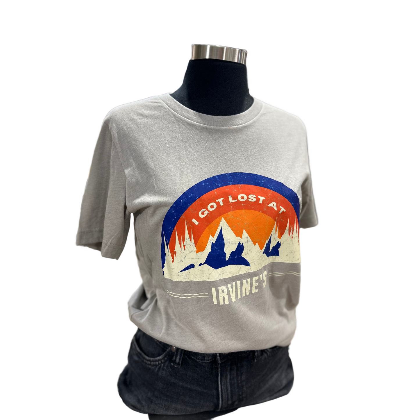 Irvine Unisex Short Sleeve Mountain T-Shirt - Heather Stone