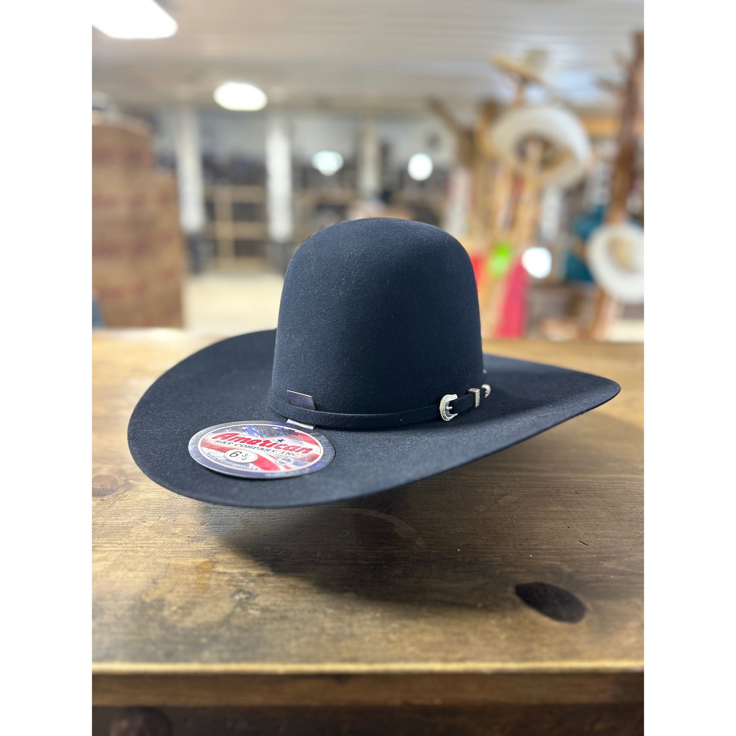 American Hat Co 7X Open Crown Felt Western Hat - Midnight Blue