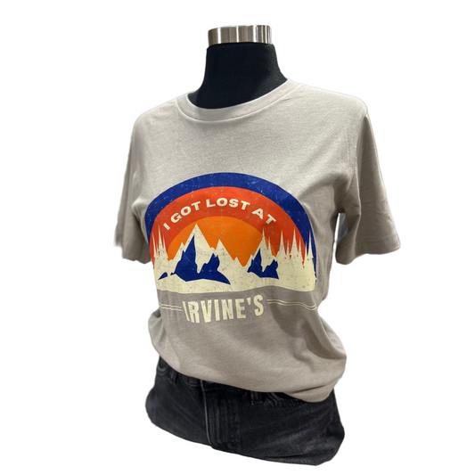 Irvine Unisex Short Sleeve Mountain T-Shirt - Heather Stone