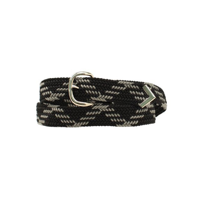 Nocona Braided Belt - Black/Grey- - Irvine Tack &amp; Western Wear