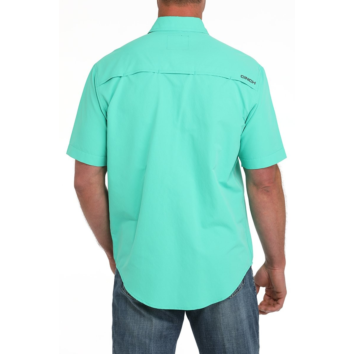 Cinch Men's Short Sleeve Arenaflex Shirt- Turquoise