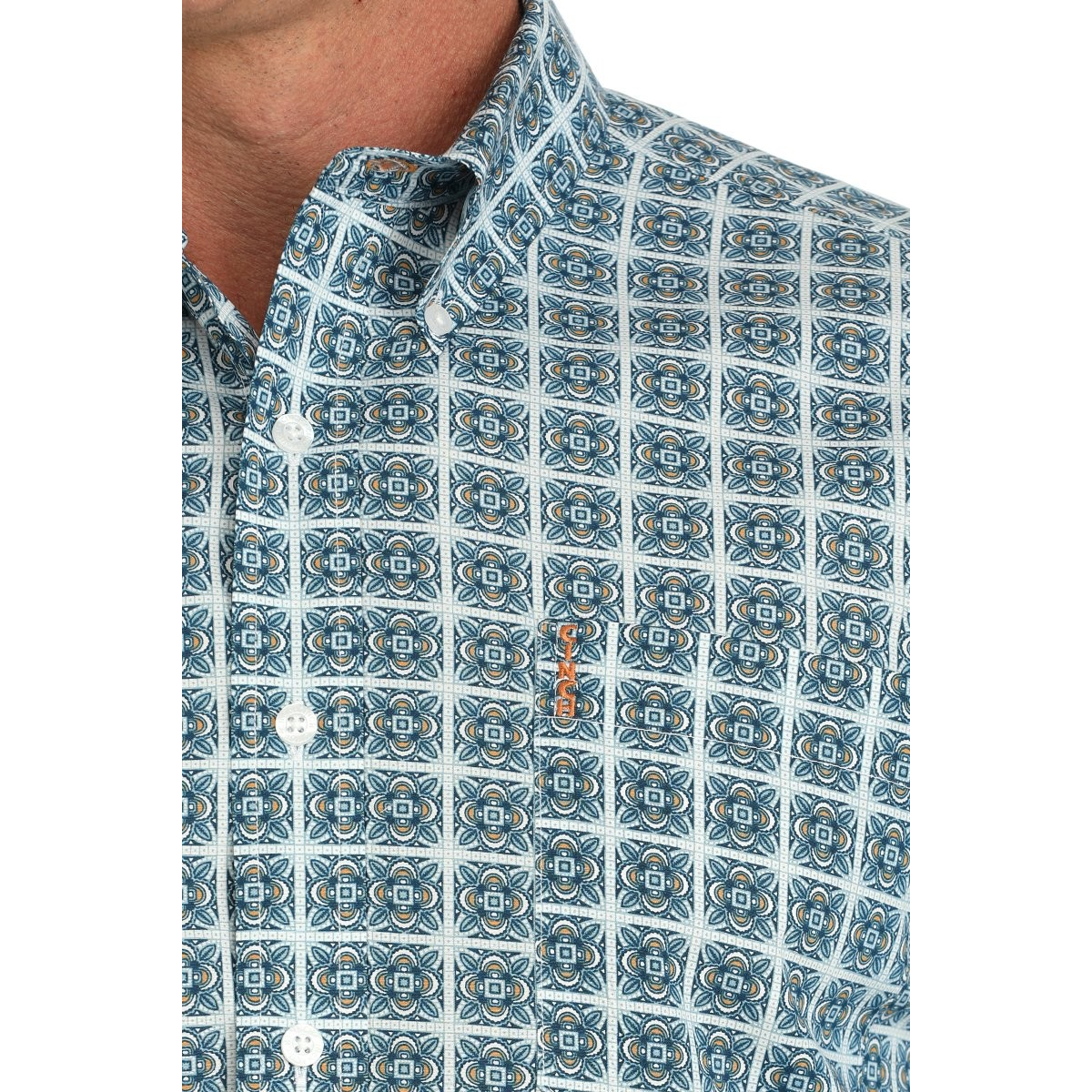 Cinch Men's Long Sleeve Print Shirt- Multi