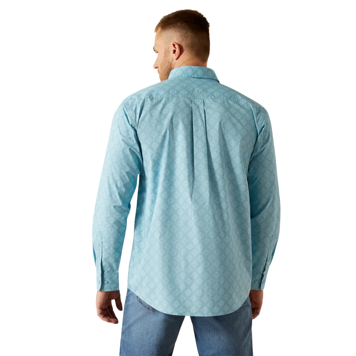 Ariat Men's Long Sleeve Garman Classic Fit Shirt- Turquoise