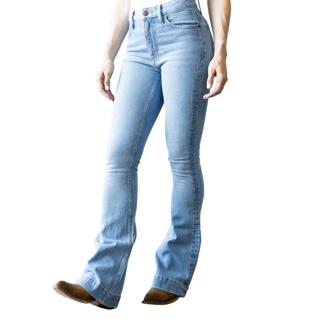 Kimes Women's Jennifer Ultra High Rise Flare Jeans - Light Wash - Irvine Tack & Western Wear
