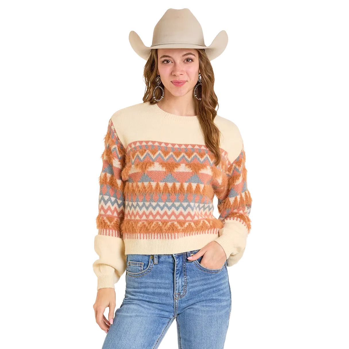 Rock & Roll Women's Geo Stripe Sweater