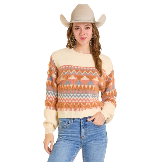 Rock & Roll Women's Geo Stripe Sweater