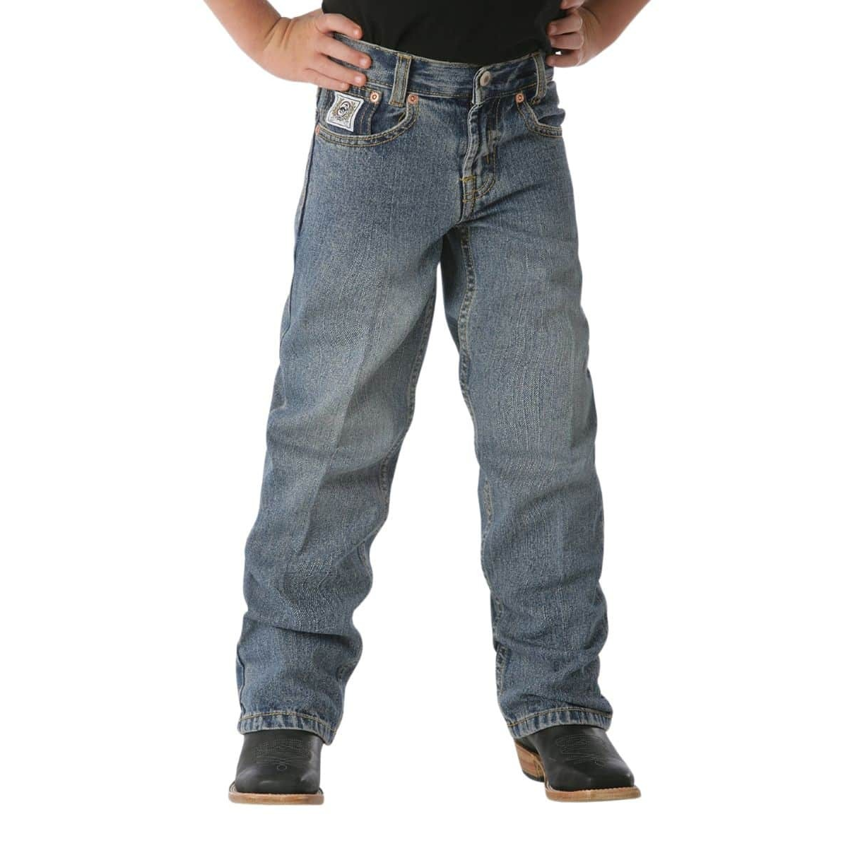 Cinch Boy's White Label Relaxed Straight Jeans - Light Stonewash