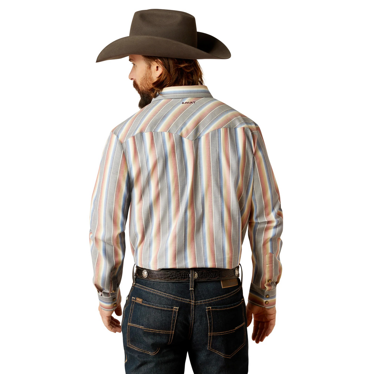 Ariat Men's Pro Sylas Snap Long Sleeve Shirt- Olive