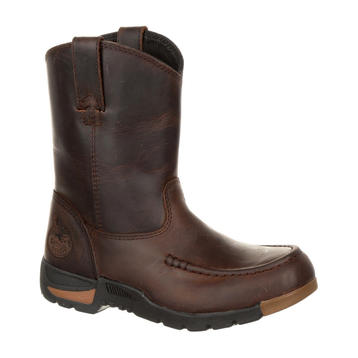 Georgia Kid's Brown 8" Work Brown Boots