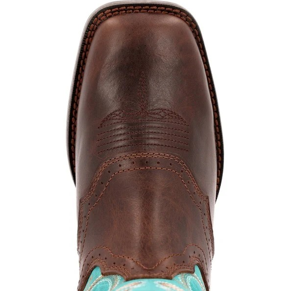 Durango Women's Brown 10" Western Hickory and Turquoise Boots