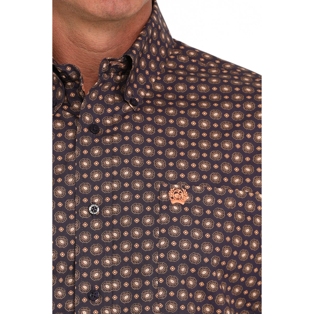 Cinch Men's Long Sleeve Western  Shirt - Purple