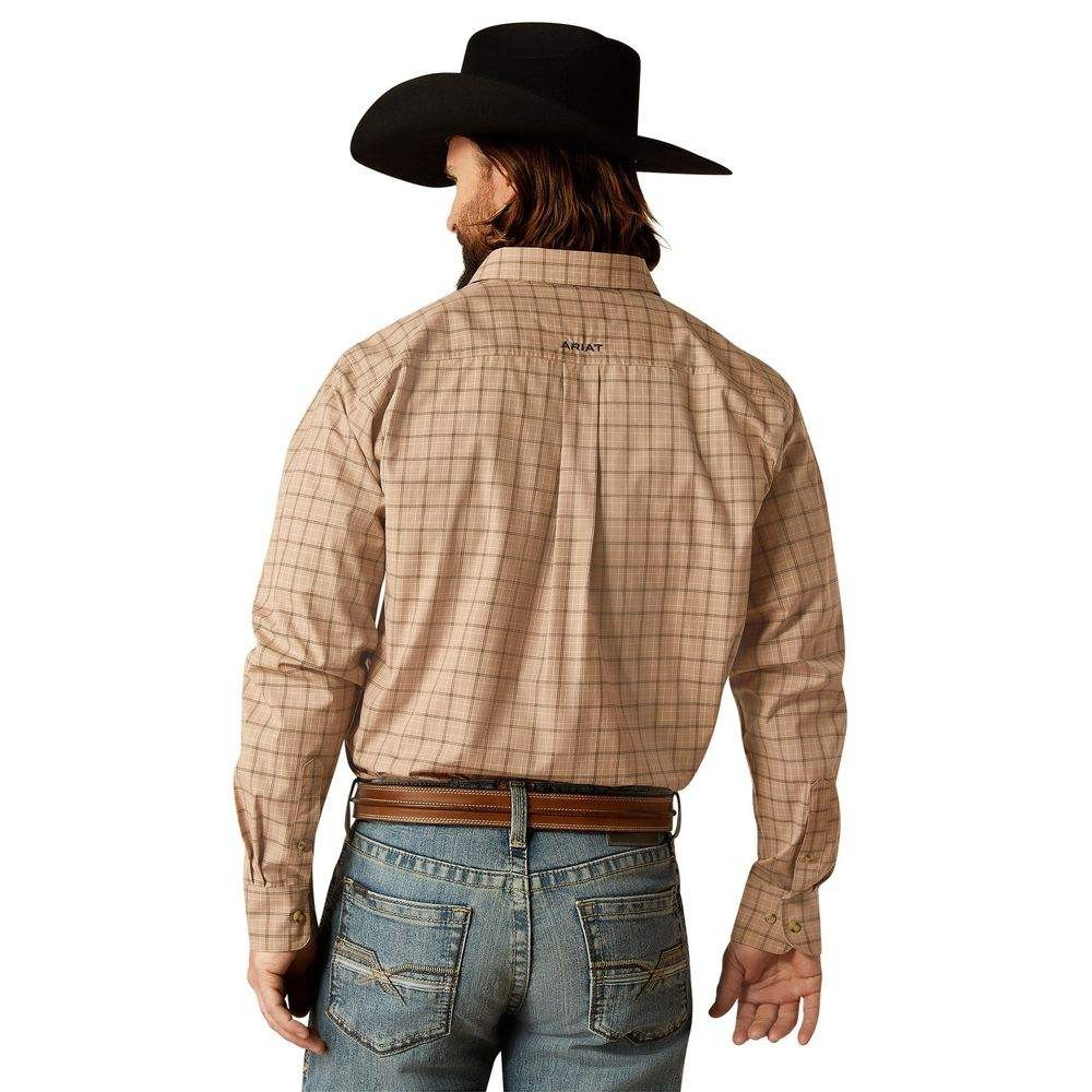 Ariat Men's Pro Series Trey Classic Fit Long Sleeve Shirt - Khaki