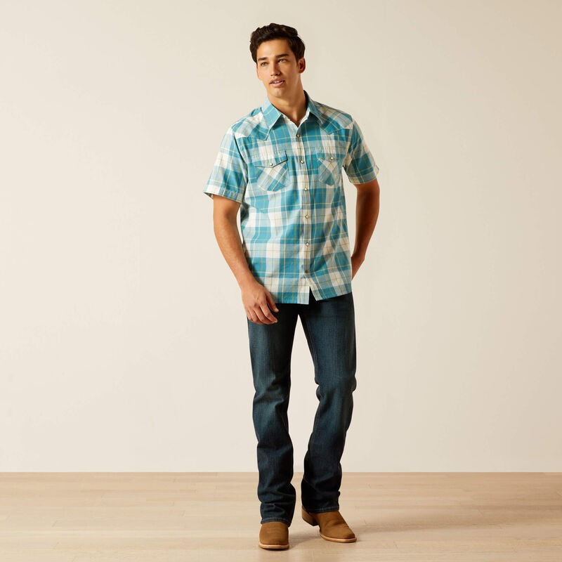 Ariat Men's Short Sleeve Harry Retro Fit Shirt - Gasoline