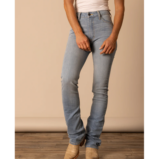 Kimes Women's Sarah High Rise Slim Bootcut Jeans - Light Wash