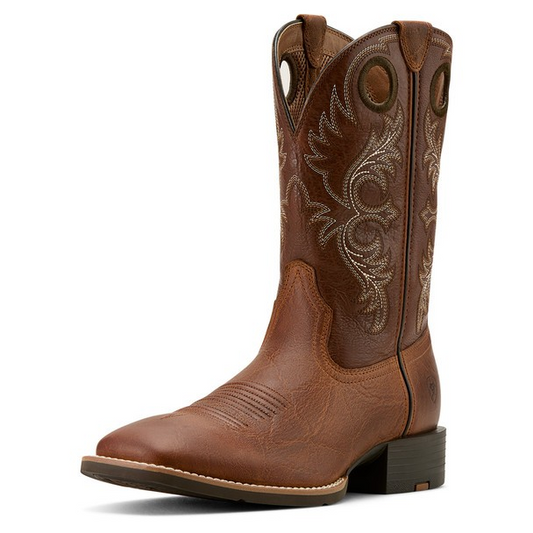 Ariat Men's Sport Rodeo Cowboy Boot- Aged Tan Elephant Print