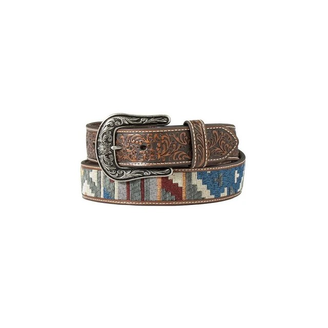 Angel Ranch Women's Floral Southwest Fabric Belt - Mulit Coloured