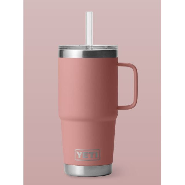 YETI Rambler 739 mL Straw Mug with Straw Lid - Sandstone Pink