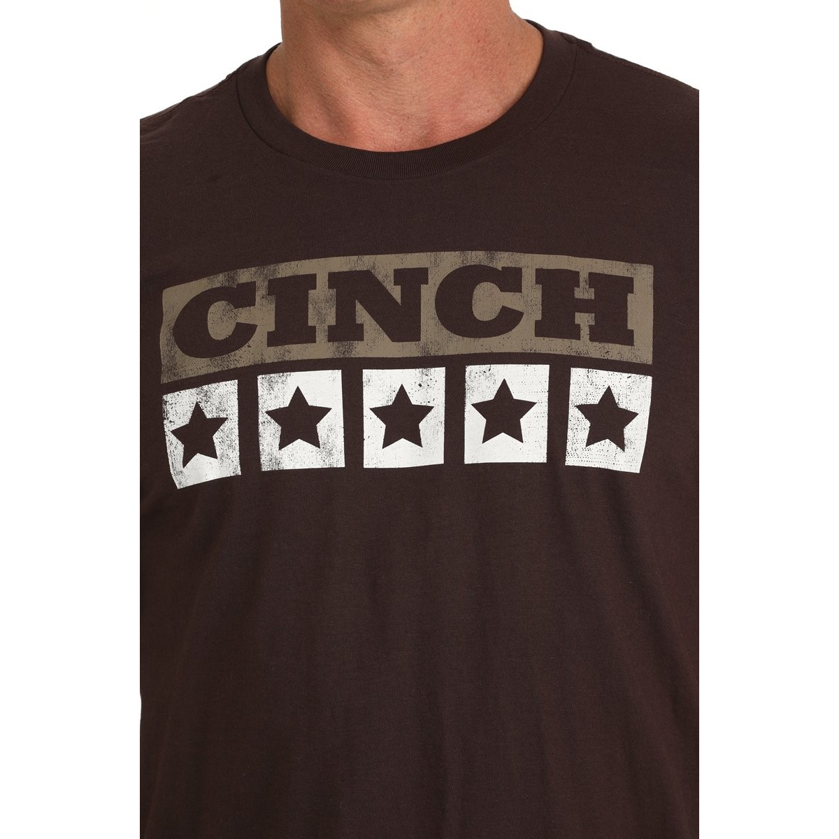 Cinch Men's Short Sleeve Tee Shirt- Brown
