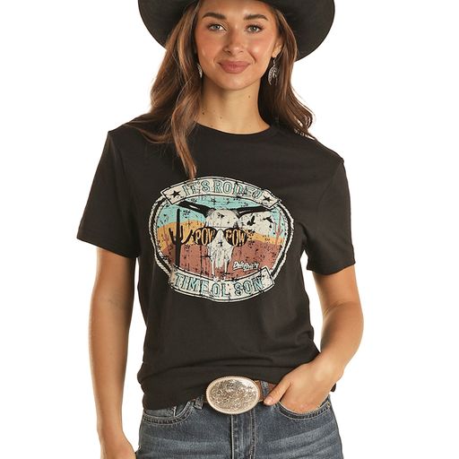 Rock & Roll Unisex Dale Graphic Tee - Black