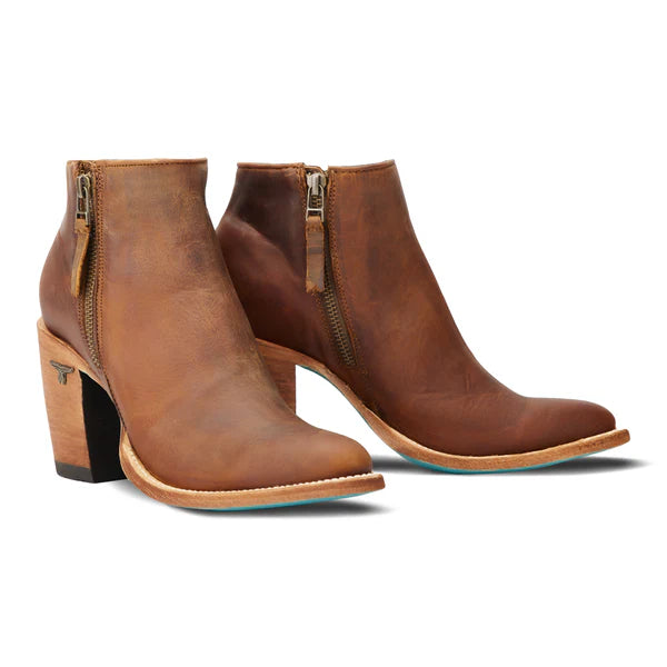 Lane Boots Womens Charlie Bootie-Burnt Carmel