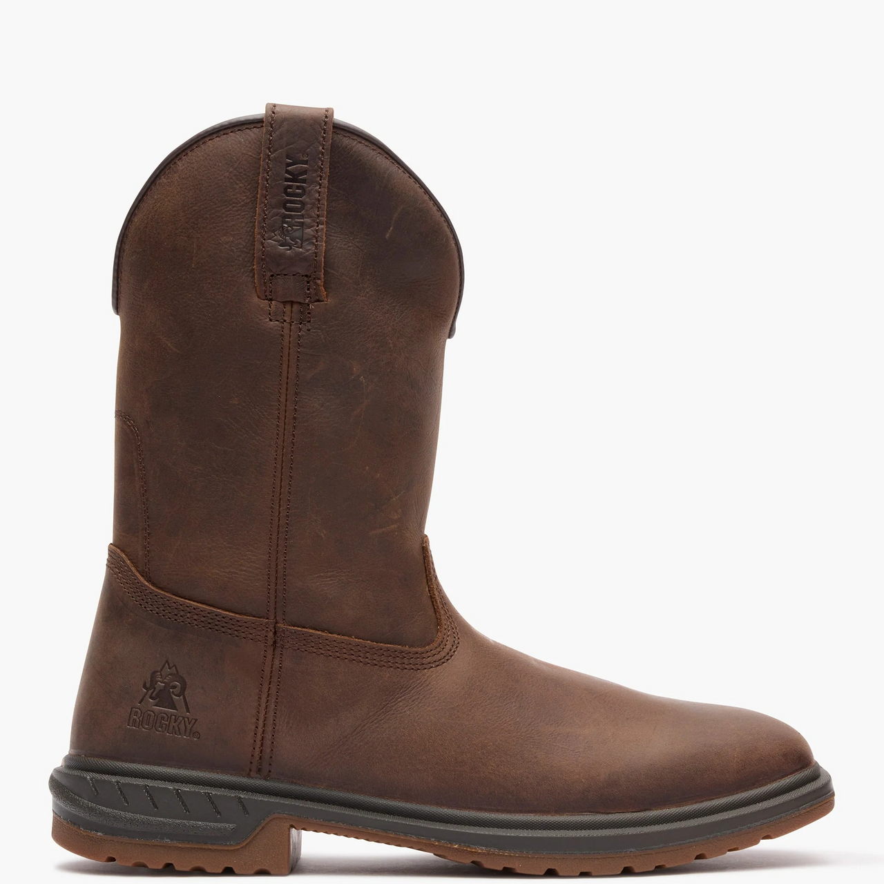 Rocky Men's Brown 10" Western Boot - Dark Brown