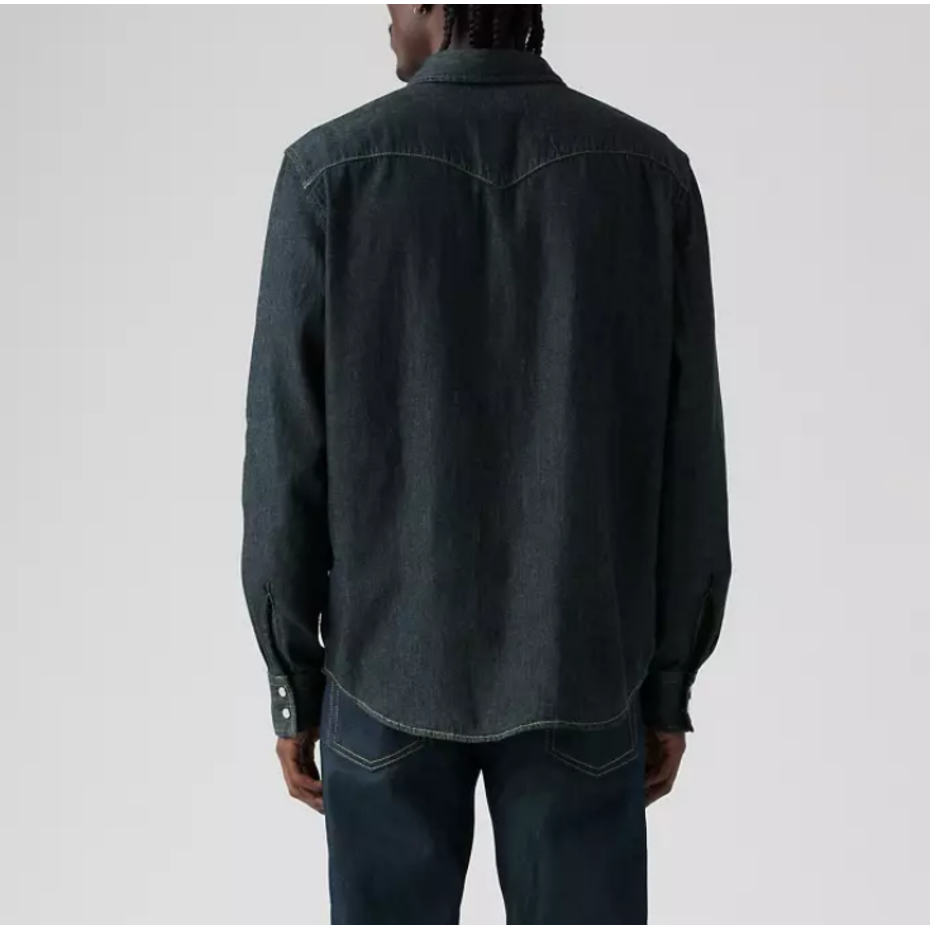 Levi Men's Long Sleeve Denim Shirt - Dark Wash
