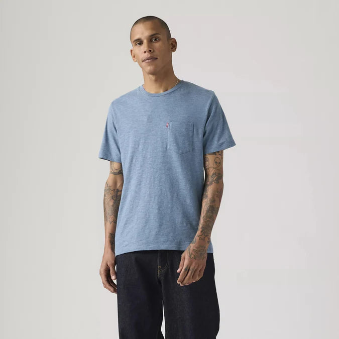 Levi's Men's Short Sleeve Classic Pocket Tee Shirt - Indigo Wash