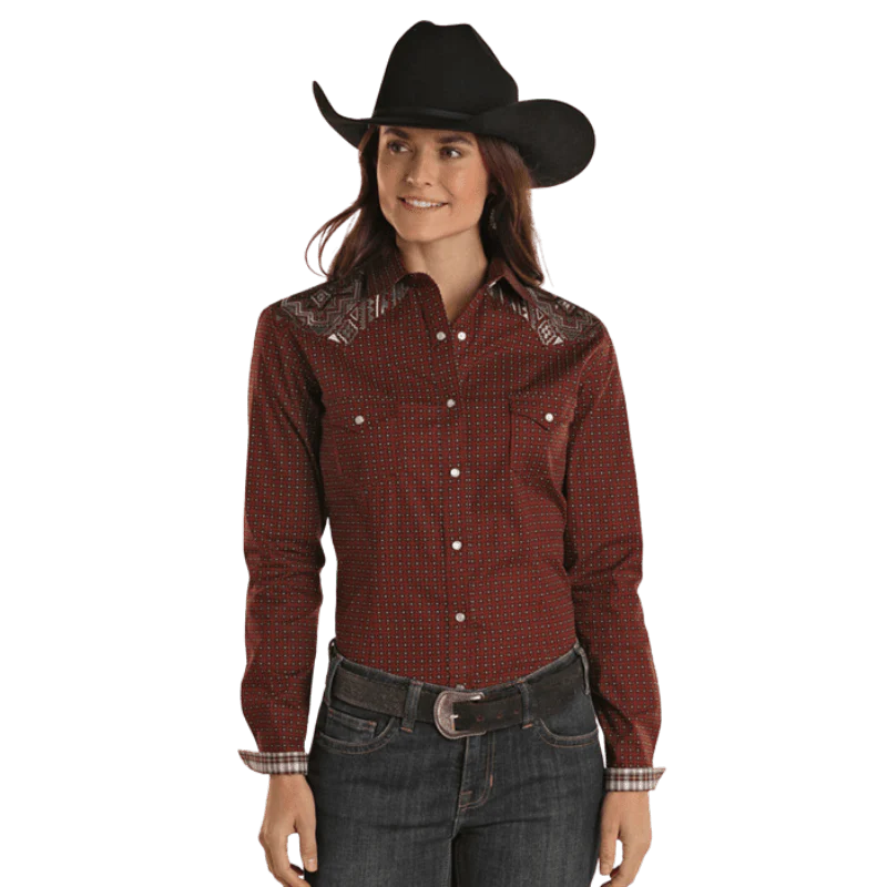 Rough Stock Women's LS Two Pocket Snap  Shirt