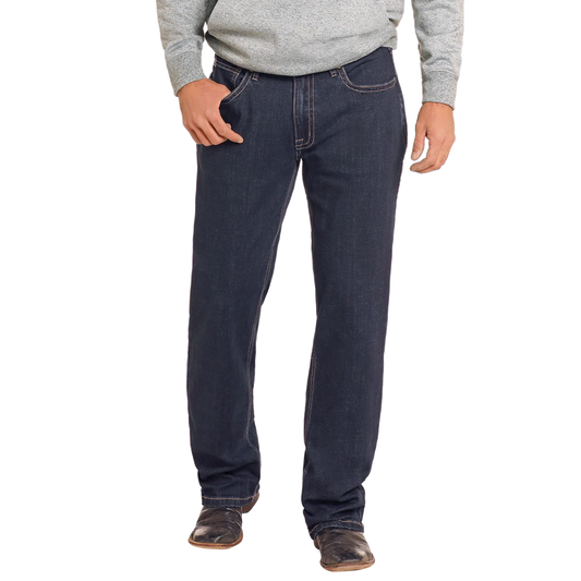 Hooey Men's Two Tone Stackable Bootcut Jeans - Dark Wash