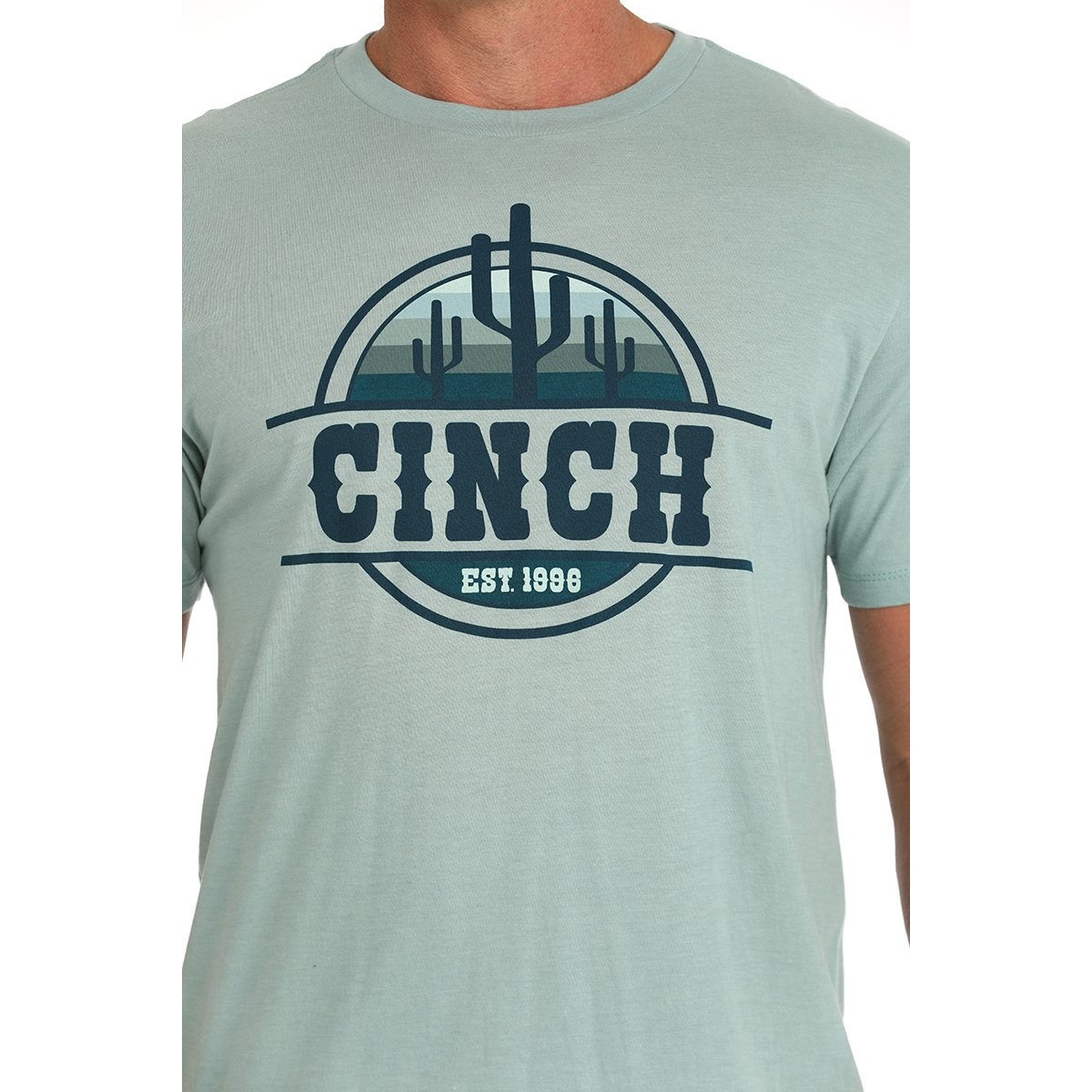Cinch Men's Short Sleeve Graphic Tee Shirt- Green