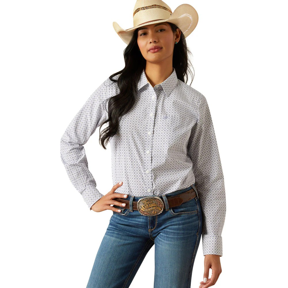Ariat Women's Kirby Stretch Shirt- Ocean Geo
