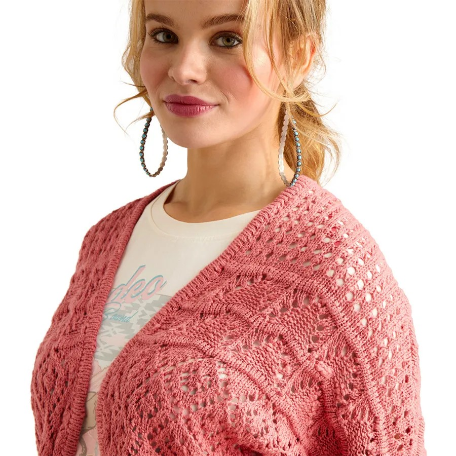 Ariat Women's Frannie Sweater - Slate Rose
