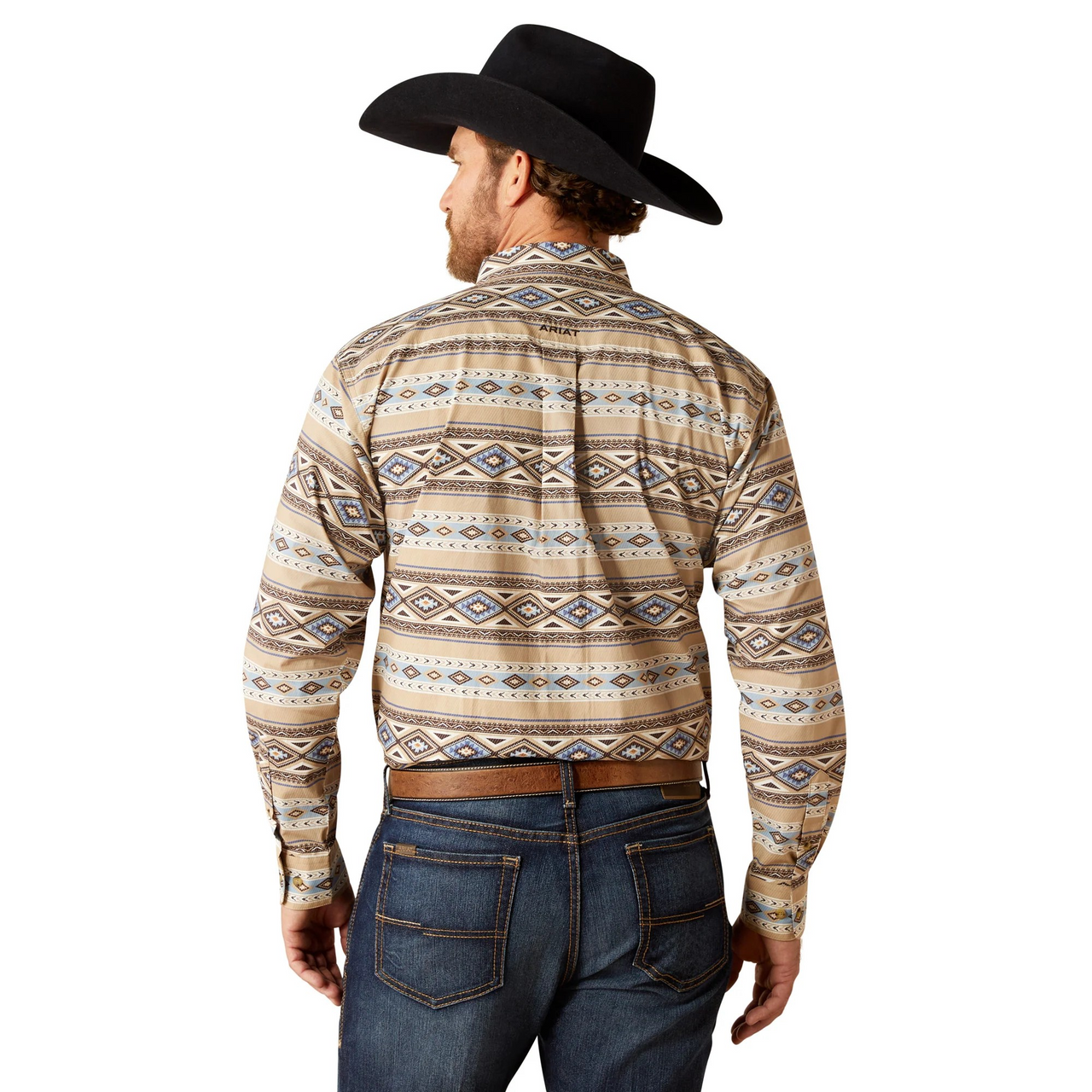 Ariat Men's Cory Classic Fit Long Sleeve Shirt- Brown