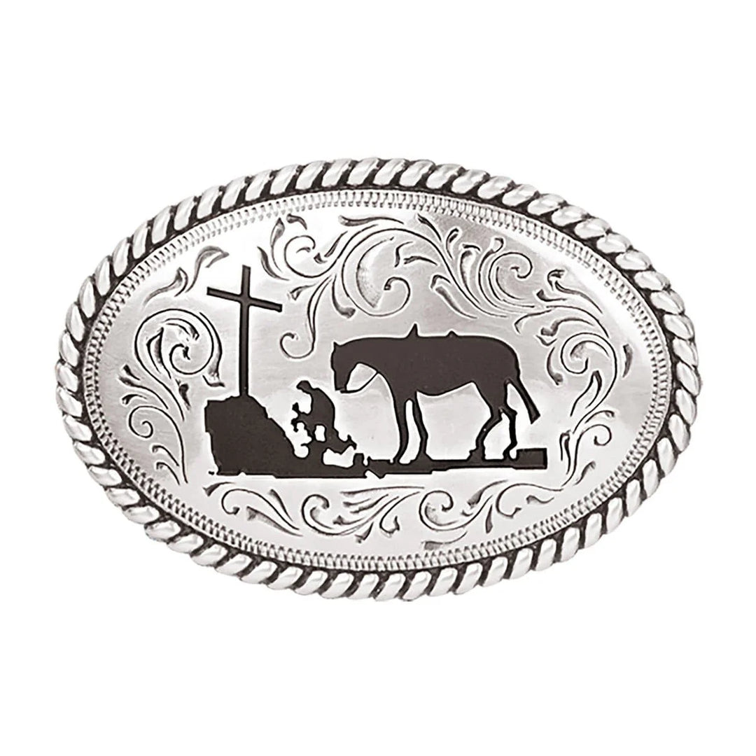 M&amp;F Youth Silver Belt Buckle - Irvine Tack &amp; Western Wear