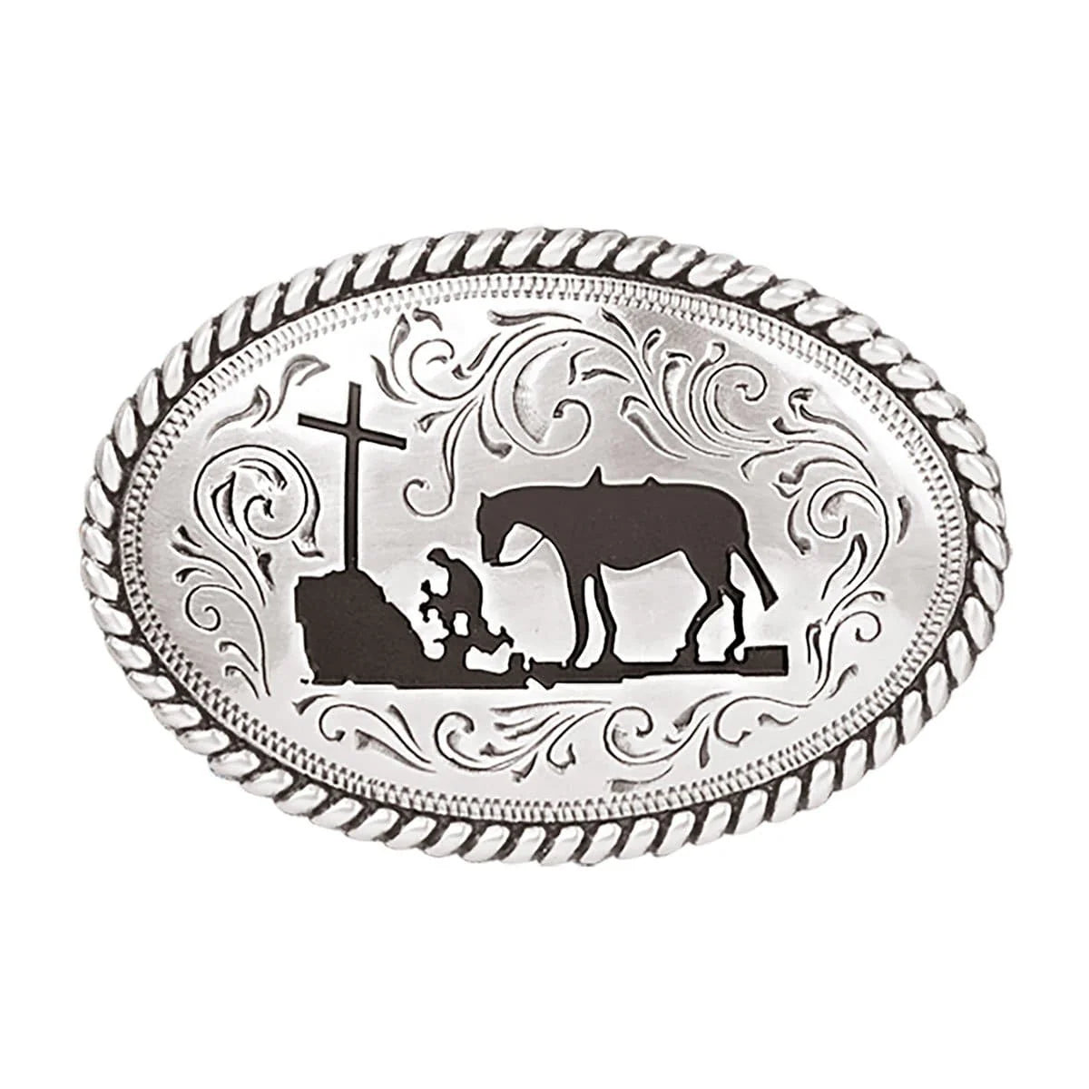 M&F Youth Silver Belt Buckle - Irvine Tack & Western Wear