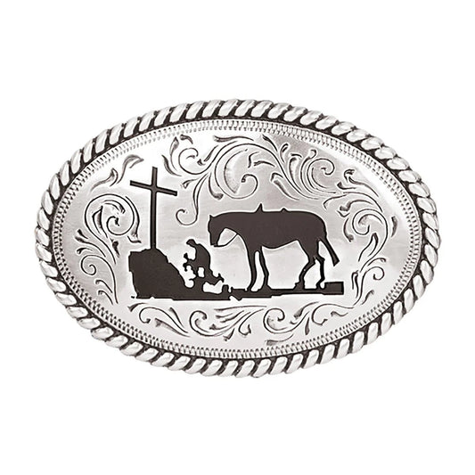 M&F Youth Silver Belt Buckle