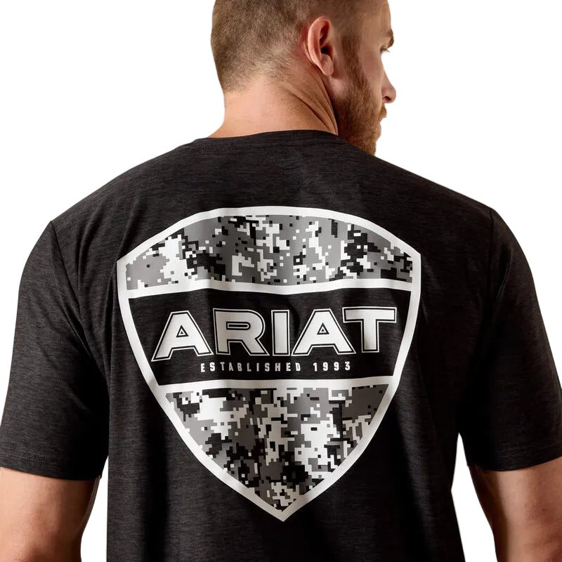 Ariat Men's Digi Shield Short Sleeve Tee Shirt - Grey Heather