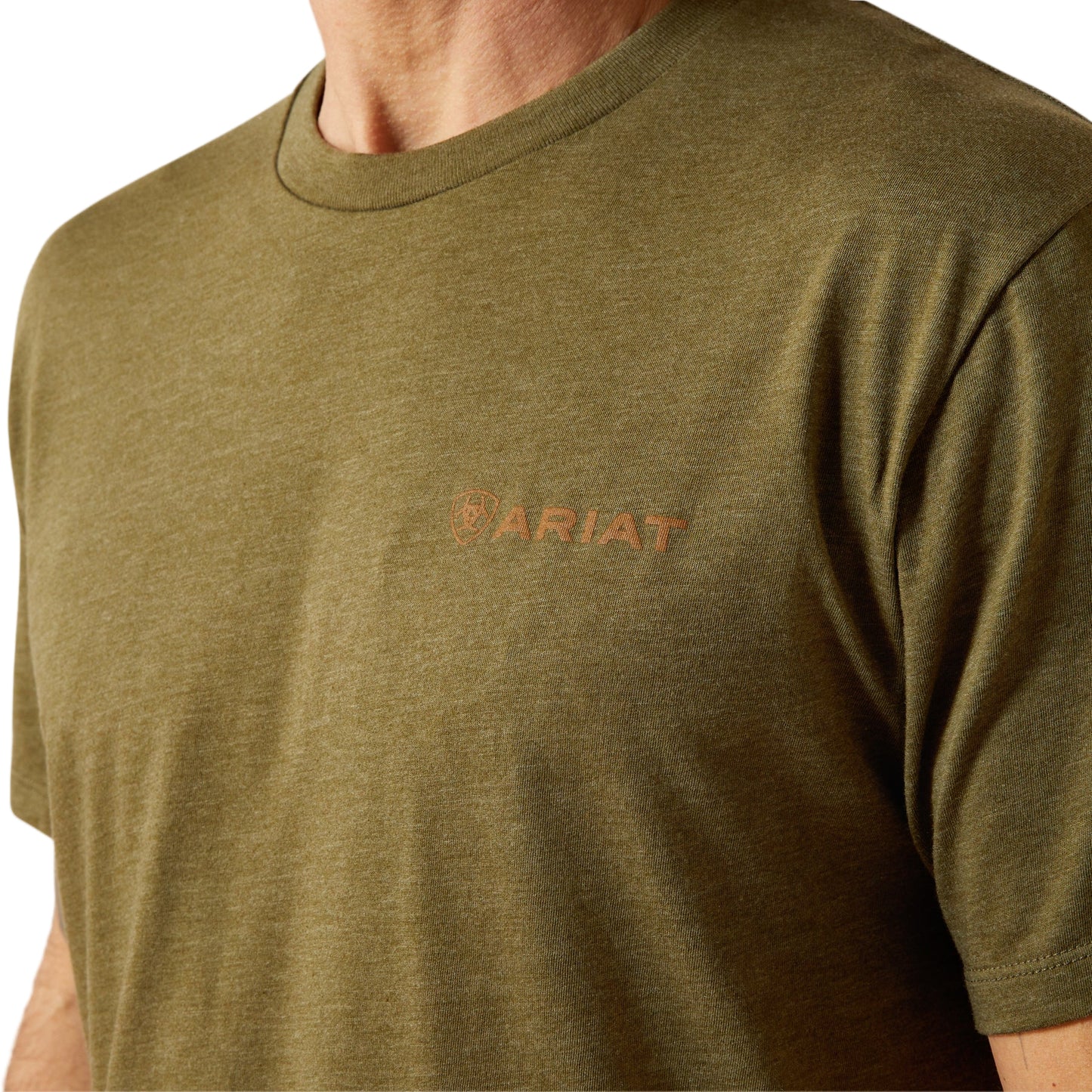 Ariat Men's Short Sleeve Ropers Seal Tee Shirt - Military Heather