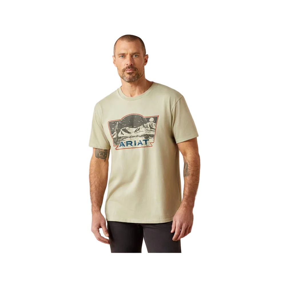 Ariat Men's Short Sleeve Stamped Landscape Tee Shirt - Elm