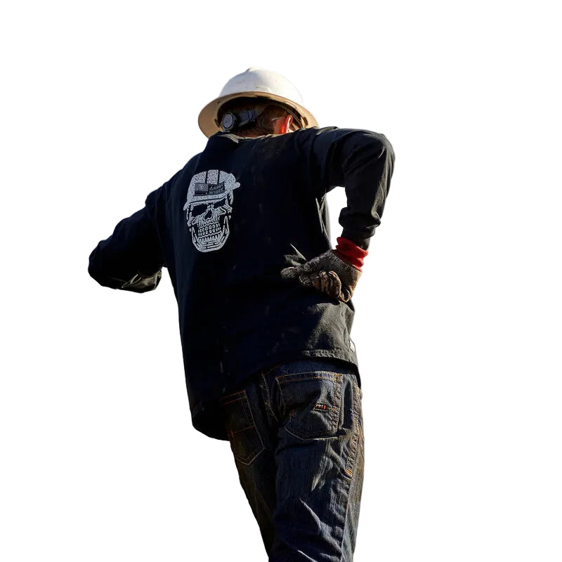 Ariat Men's FR Roughneck Skull Logo Long Sleeve T-Shirt - Black