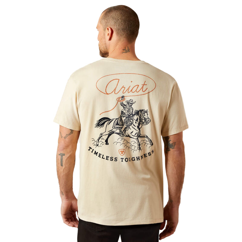Ariat Men's Short Sleeve Roper's Delight Tee Shirt - Natural